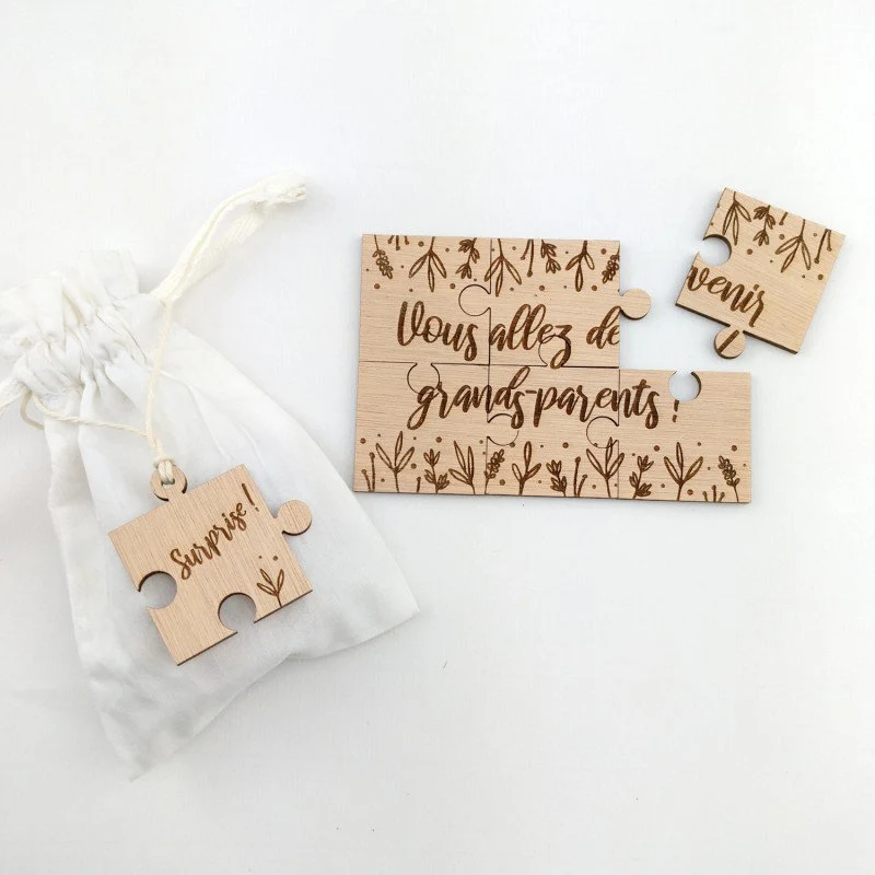 Puzzle en bois personnalisable